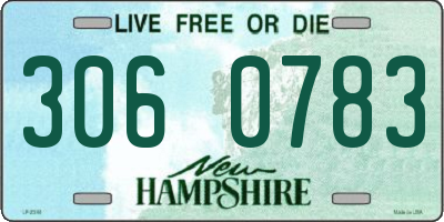 NH license plate 3060783
