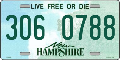 NH license plate 3060788