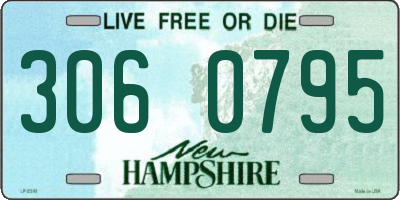 NH license plate 3060795