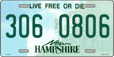 NH license plate 3060806