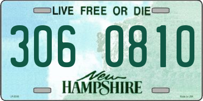 NH license plate 3060810