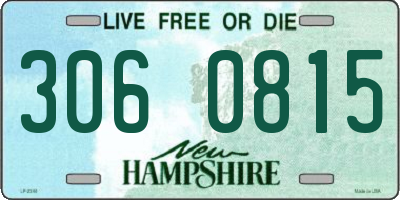 NH license plate 3060815