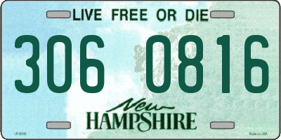 NH license plate 3060816