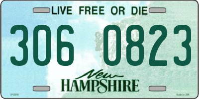 NH license plate 3060823