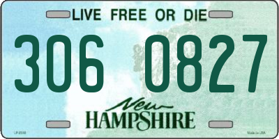 NH license plate 3060827