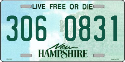 NH license plate 3060831