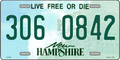 NH license plate 3060842