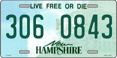 NH license plate 3060843