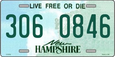 NH license plate 3060846