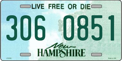 NH license plate 3060851