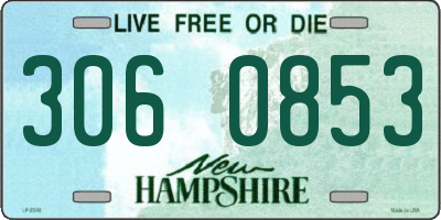 NH license plate 3060853