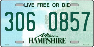 NH license plate 3060857
