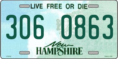 NH license plate 3060863