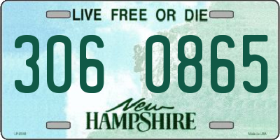 NH license plate 3060865