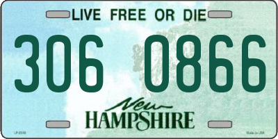 NH license plate 3060866
