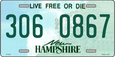 NH license plate 3060867