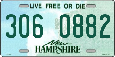 NH license plate 3060882
