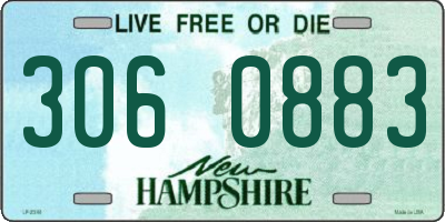 NH license plate 3060883
