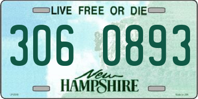 NH license plate 3060893