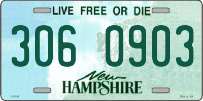 NH license plate 3060903