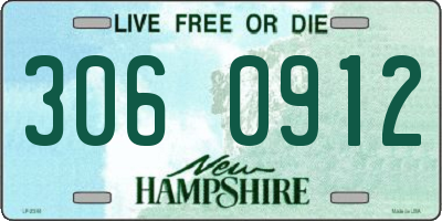 NH license plate 3060912