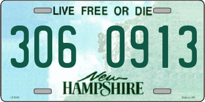NH license plate 3060913
