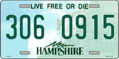 NH license plate 3060915