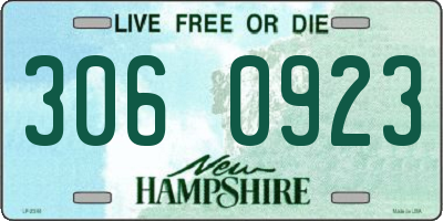 NH license plate 3060923