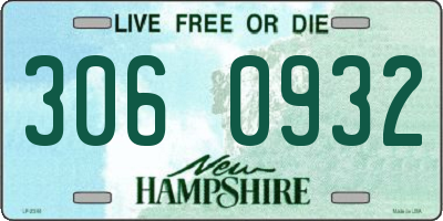 NH license plate 3060932