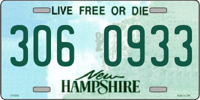 NH license plate 3060933
