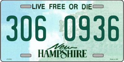 NH license plate 3060936