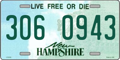 NH license plate 3060943