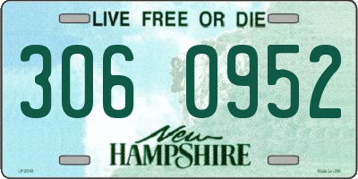 NH license plate 3060952