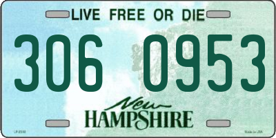 NH license plate 3060953
