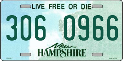 NH license plate 3060966