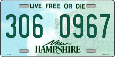NH license plate 3060967