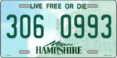 NH license plate 3060993
