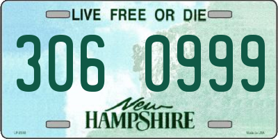 NH license plate 3060999