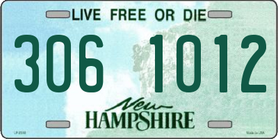 NH license plate 3061012