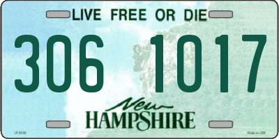 NH license plate 3061017