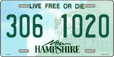 NH license plate 3061020