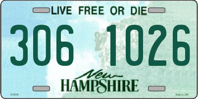 NH license plate 3061026