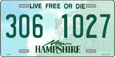 NH license plate 3061027