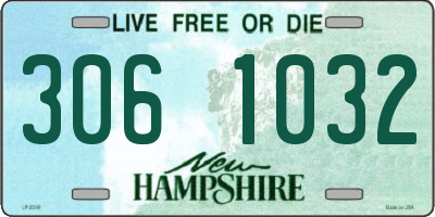 NH license plate 3061032