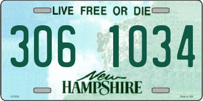 NH license plate 3061034