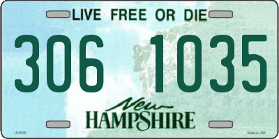 NH license plate 3061035