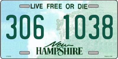 NH license plate 3061038