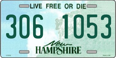 NH license plate 3061053