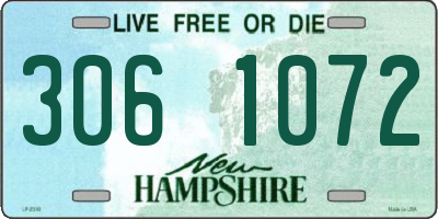 NH license plate 3061072