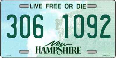 NH license plate 3061092